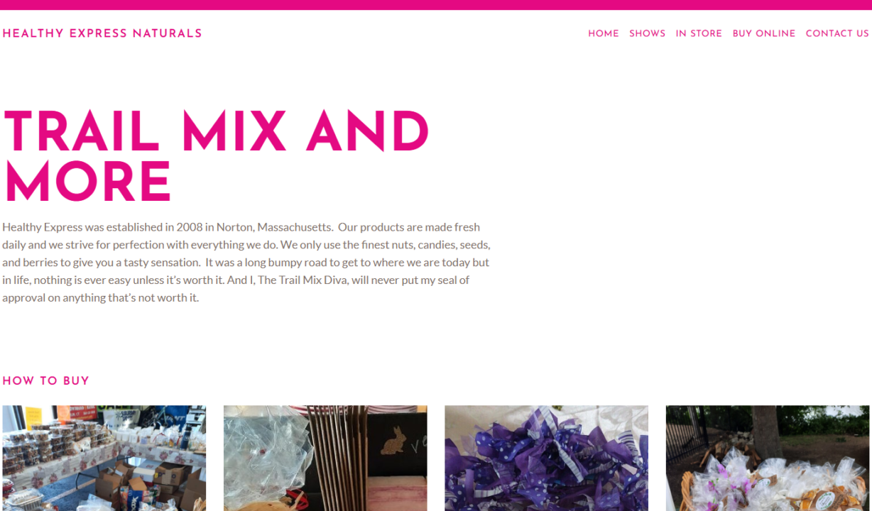 Healthy Express website