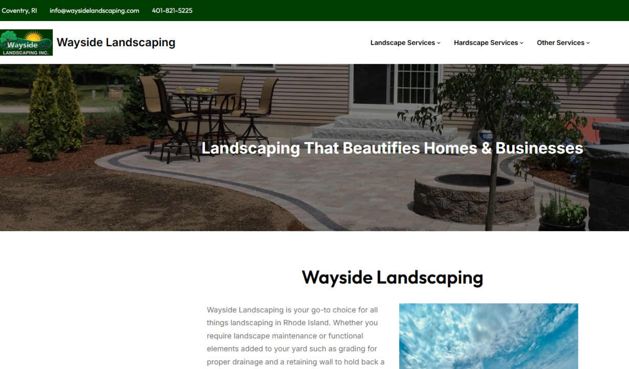 Wayside Landscaping website